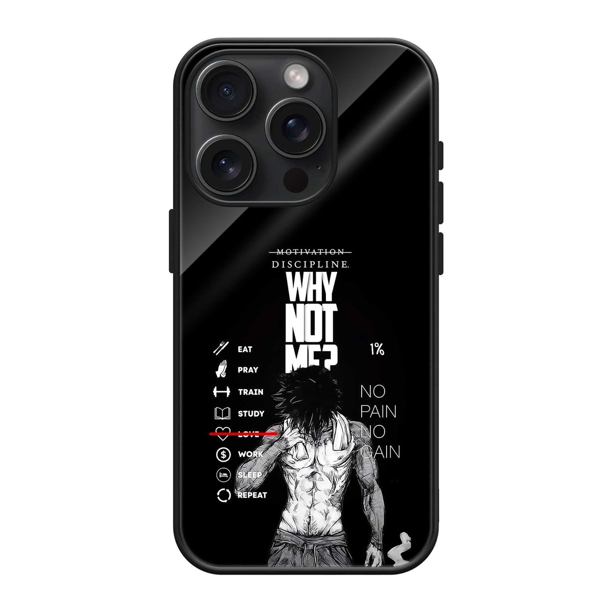 Eat Train Repeat Glass Case