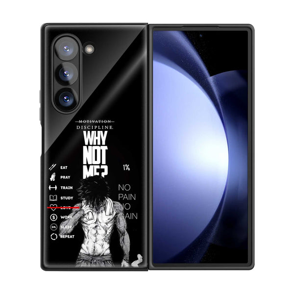 Eat Train Repeat Samsung Z Fold Glass Case