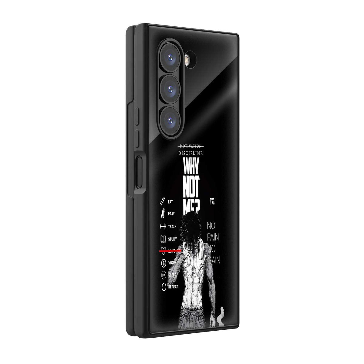 Eat Train Repeat Samsung Z Fold Glass Case Main image