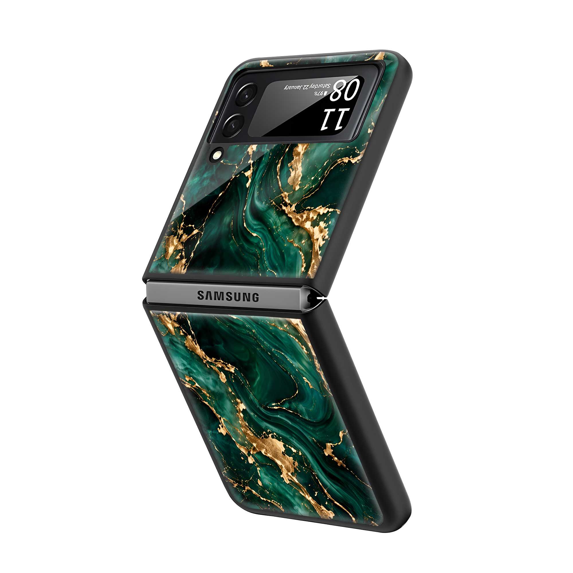 Emerald Luxe Samsung Z Flip Glass Case Secondary image