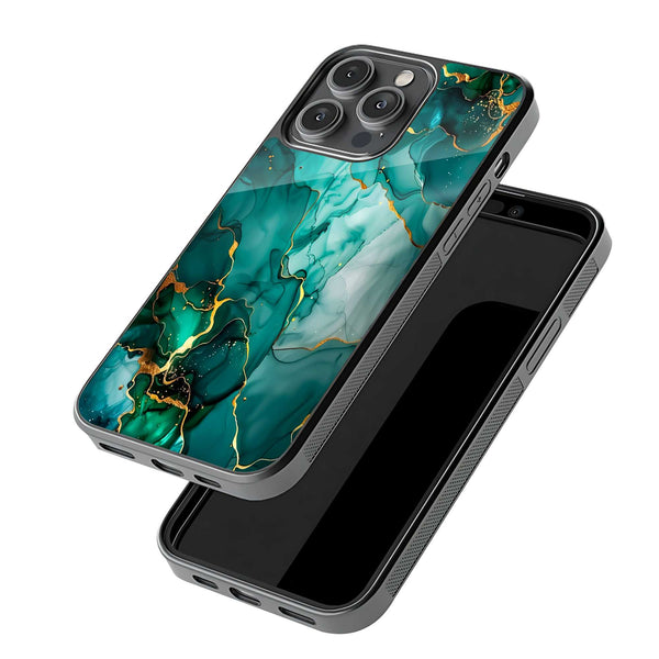 Emerald Veins Glass Case