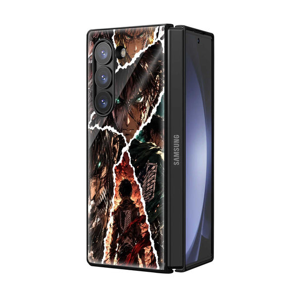 Eren Titan Fury Samsung Z Fold Glass Case
