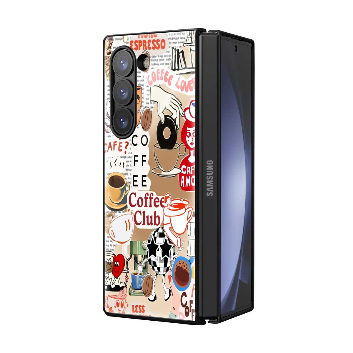 Espresso Club Samsung Z Fold Glass Case