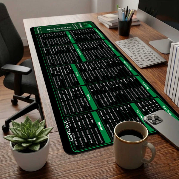 Excel Shortcut Master Desk Mat