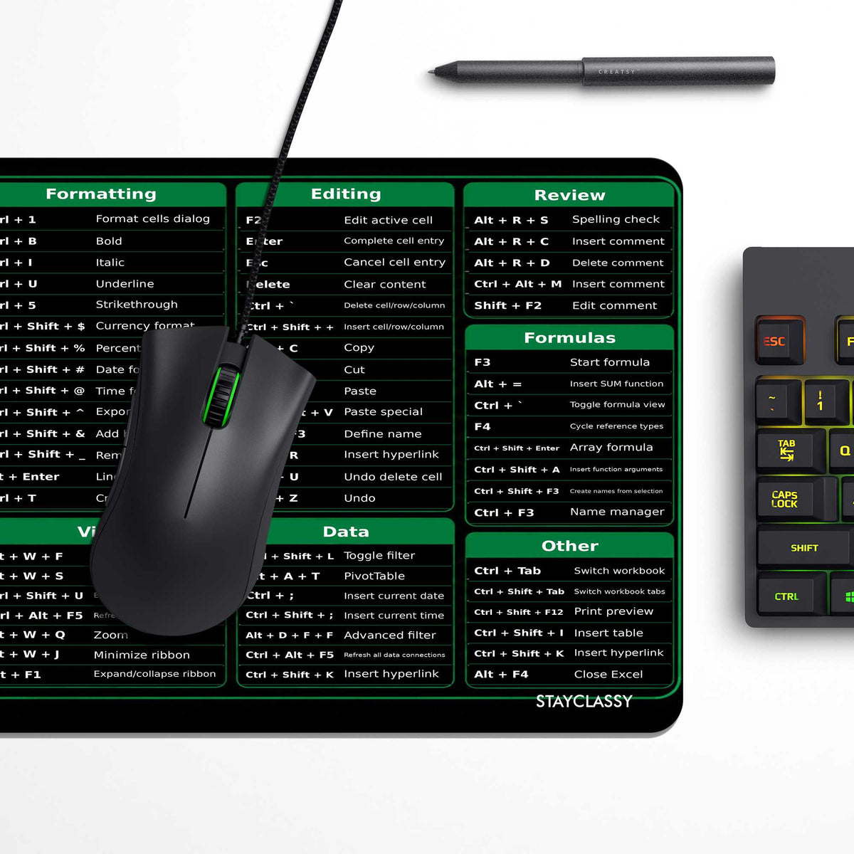 Excel Shortcut Master Desk Mat