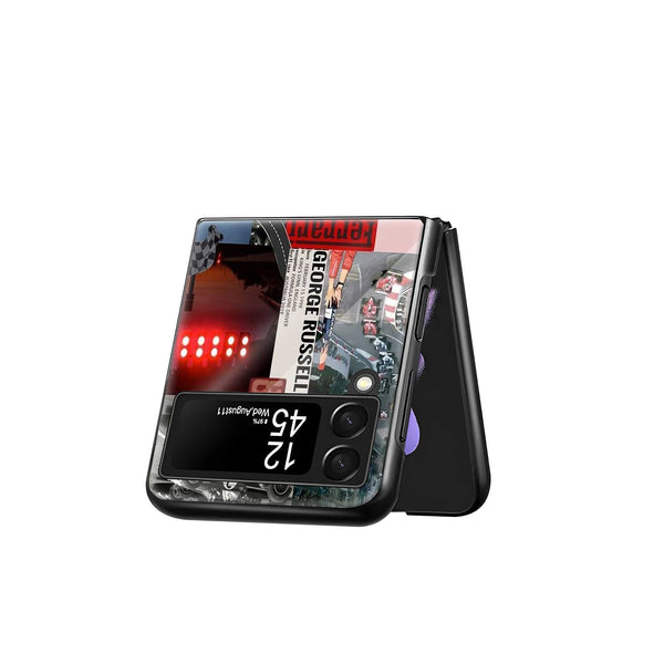 F1 Retro Rush Samsung Z Flip Glass Case