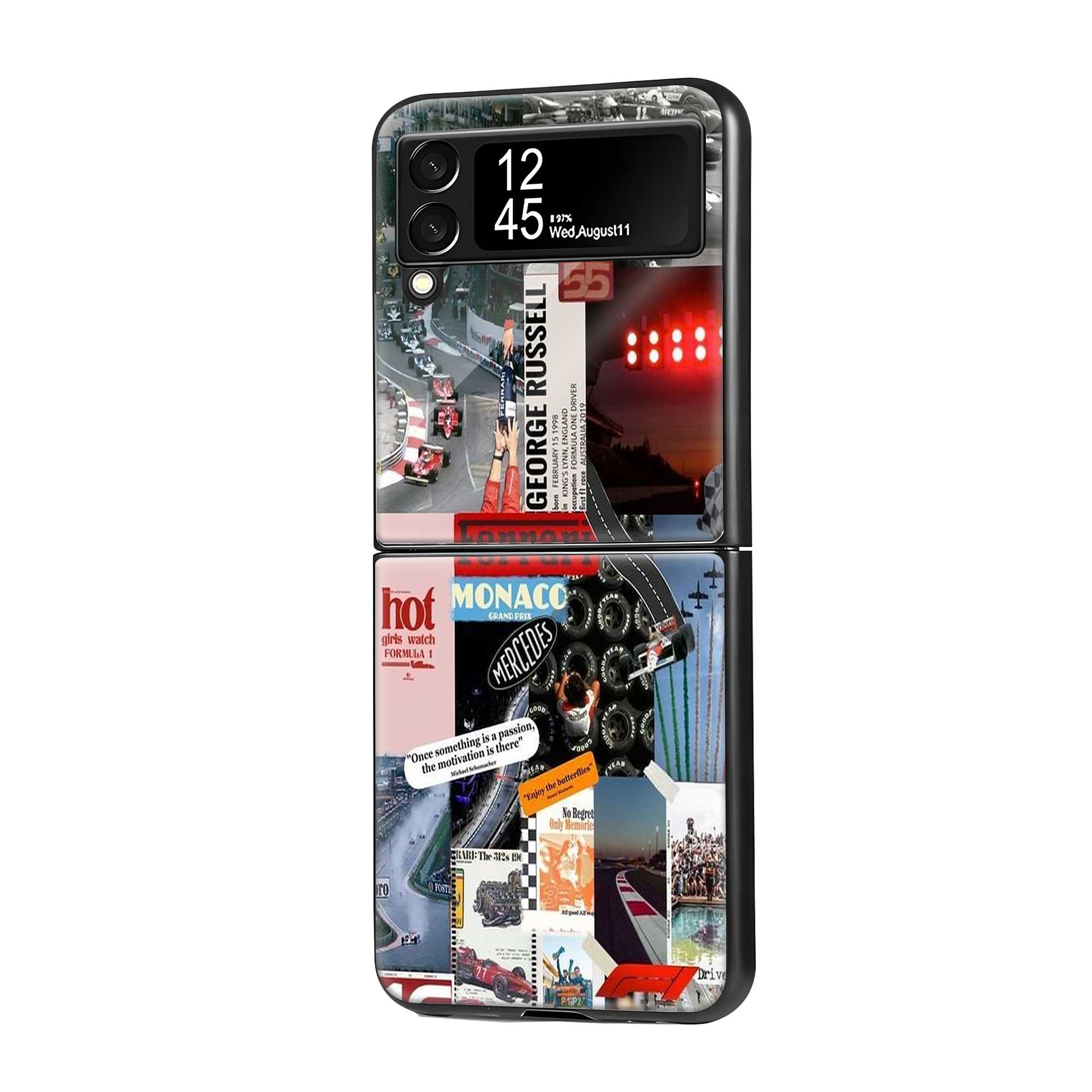 F1 Retro Rush Samsung Z Flip Glass Case
