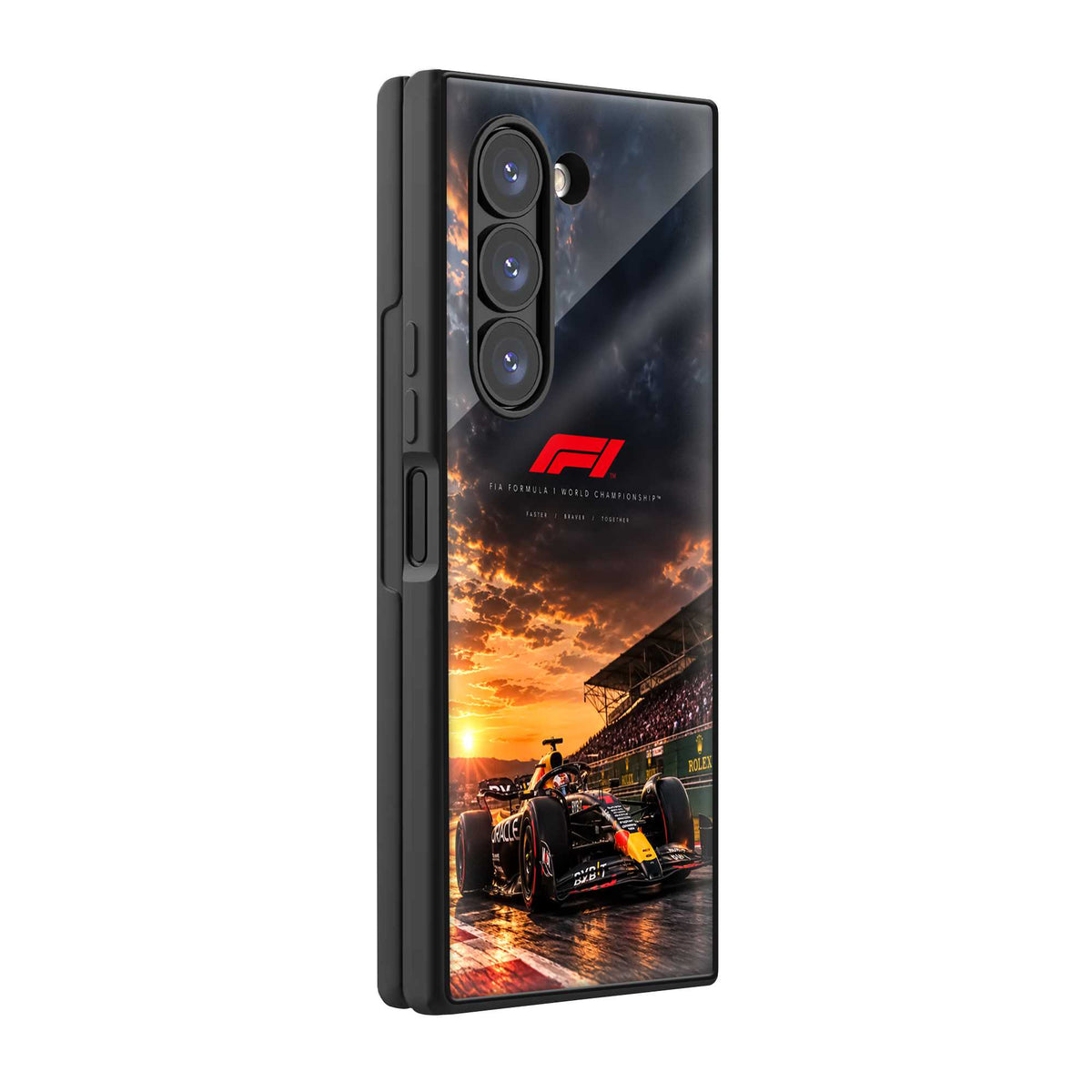 F1 Sunset Rush Samsung Z Fold Glass Case
