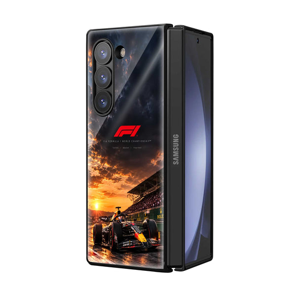 F1 Sunset Rush Samsung Z Fold Glass Case