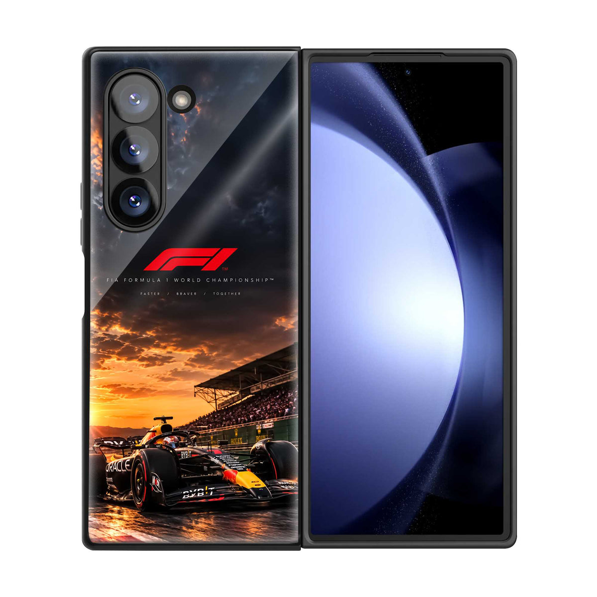 F1 Sunset Rush Samsung Z Fold Glass Case