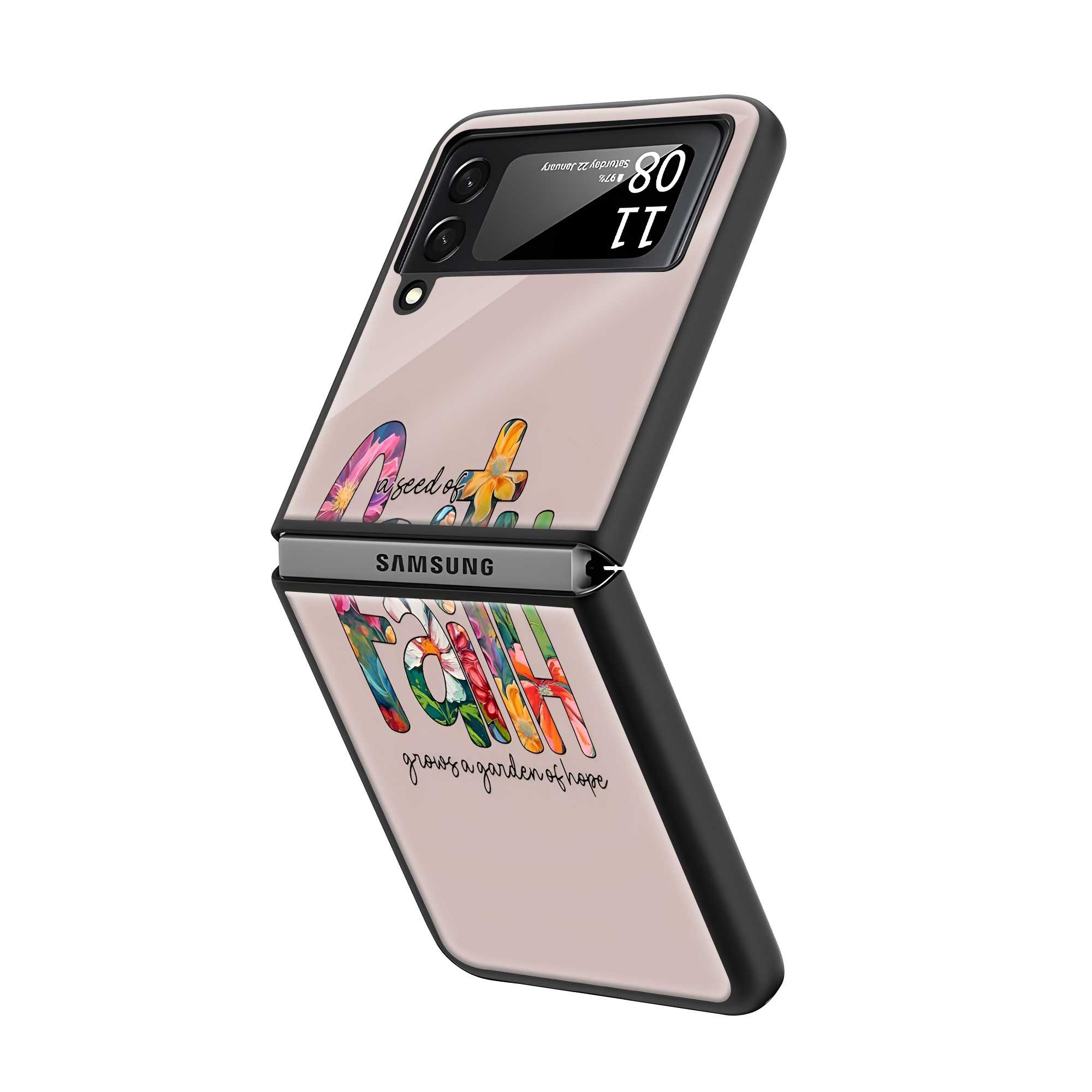 Faith Blossom Samsung Z Flip Glass Case