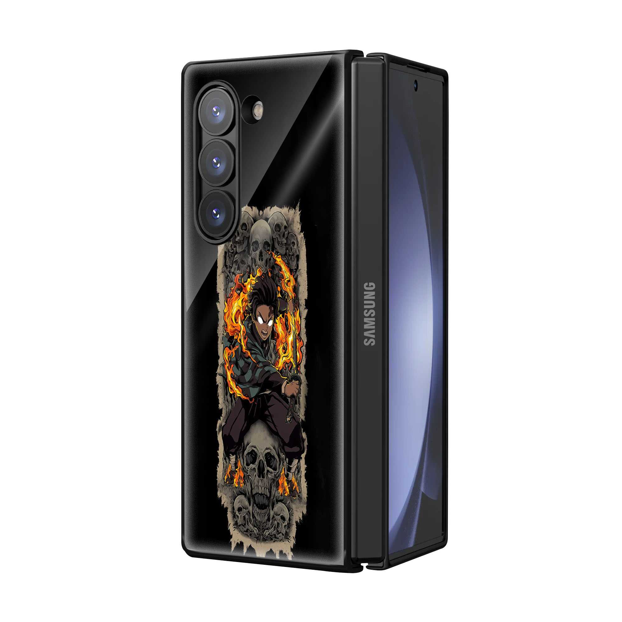 Flame Reaper Samsung Z Fold Glass Case