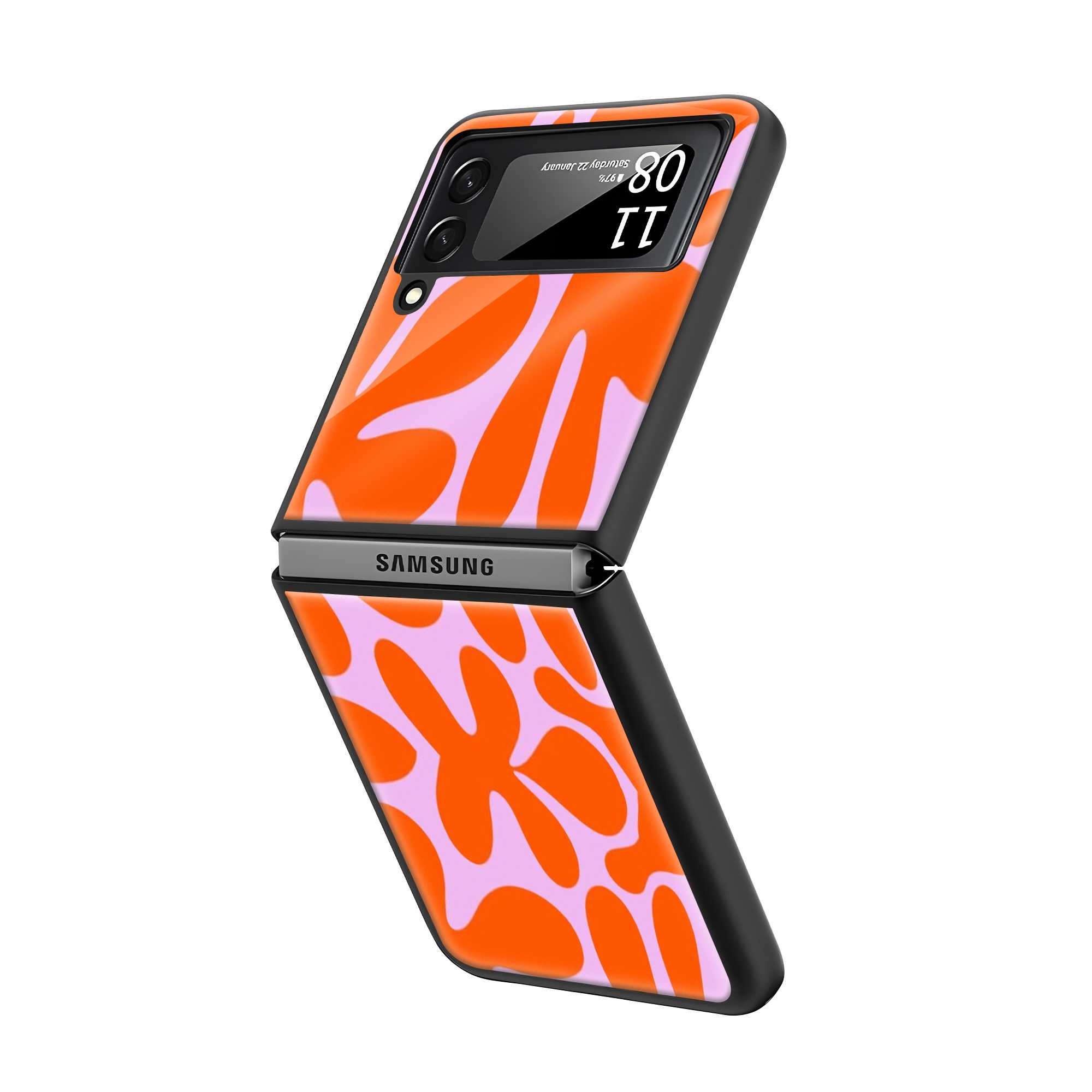 Flower Pop Art Samsung Z Flip Glass Case