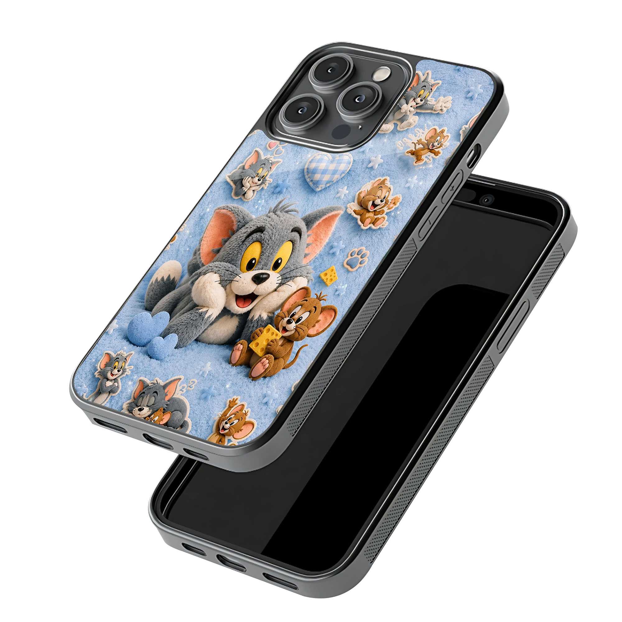 Fluffy Tom-Jerry Glass Case
