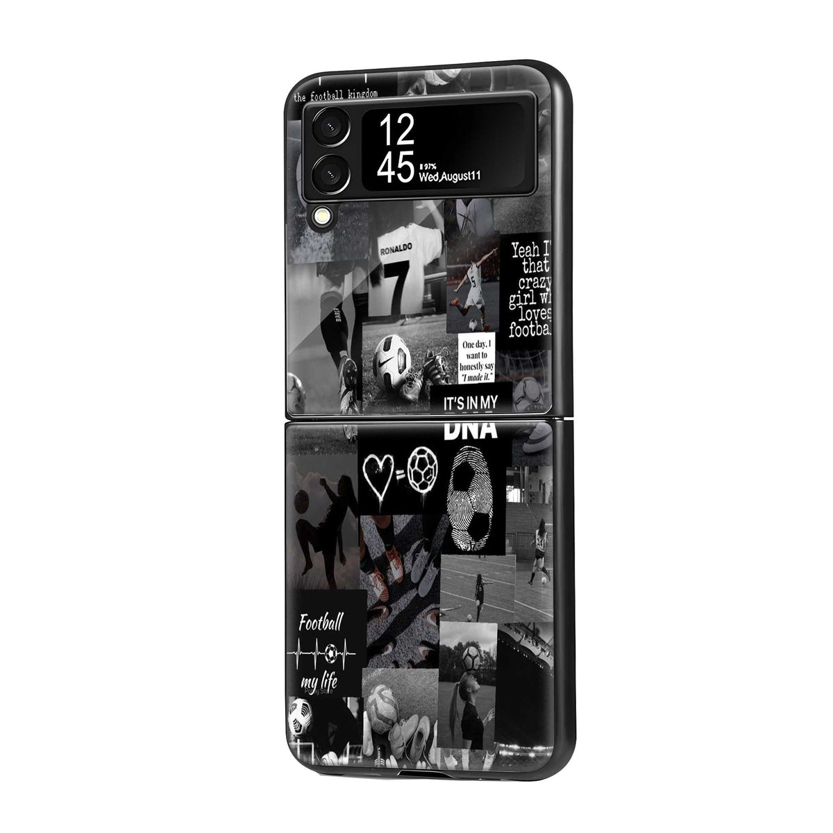 Football Soul Samsung Z Flip Glass Case