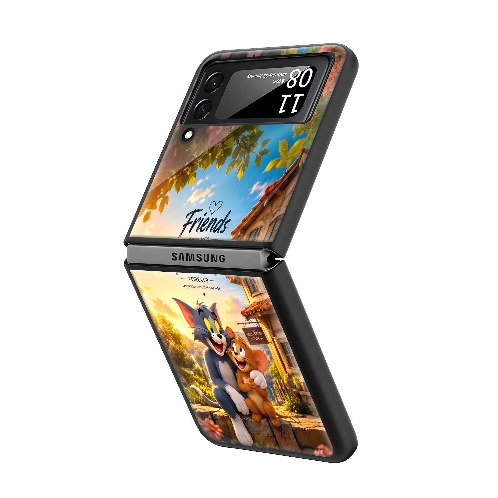 Forever Buddies Samsung Z Flip Glass Case