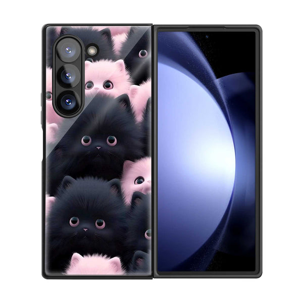 Fuzzy Fluffballs Samsung Z Fold Glass Case
