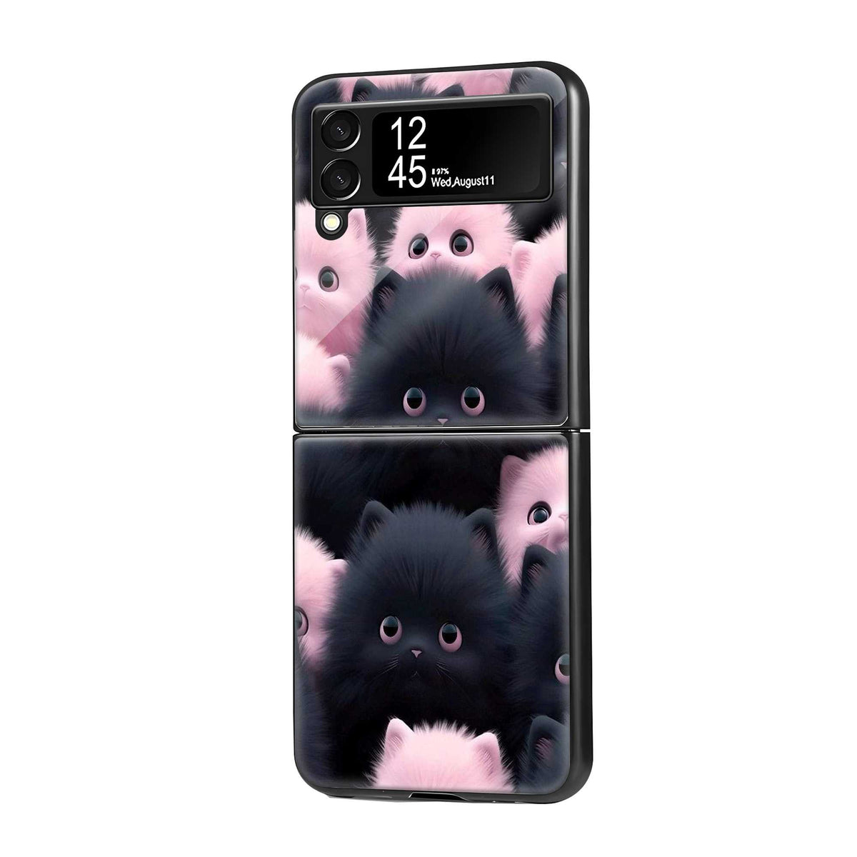 Fuzzy Fluffballs Samsung Z Flip Glass Case