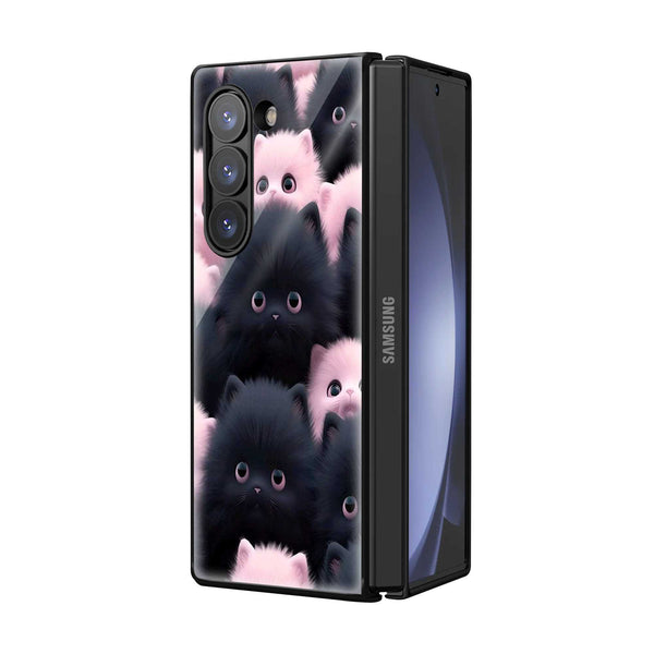 Fuzzy Fluffballs Samsung Z Fold Glass Case