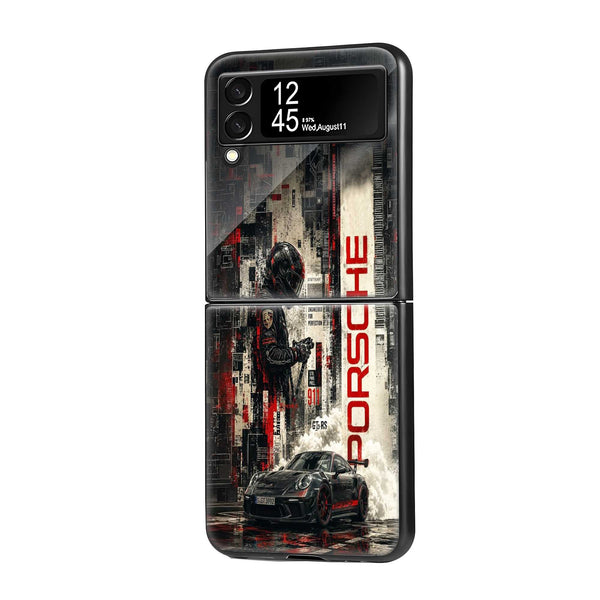 GT3 RS Noir Samsung Z Flip Glass Case