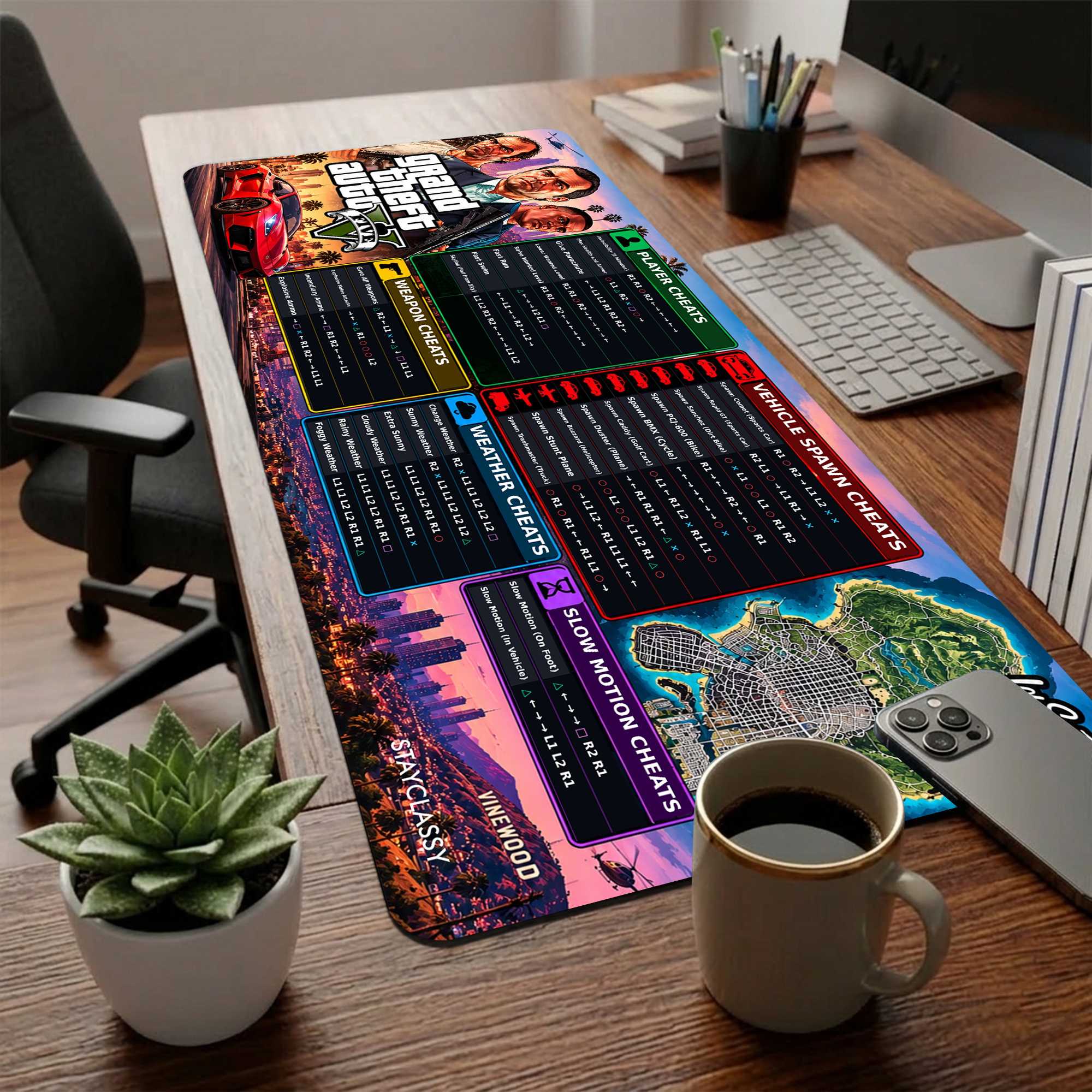 GTA V Cheat Master Desk Mat Secondary image