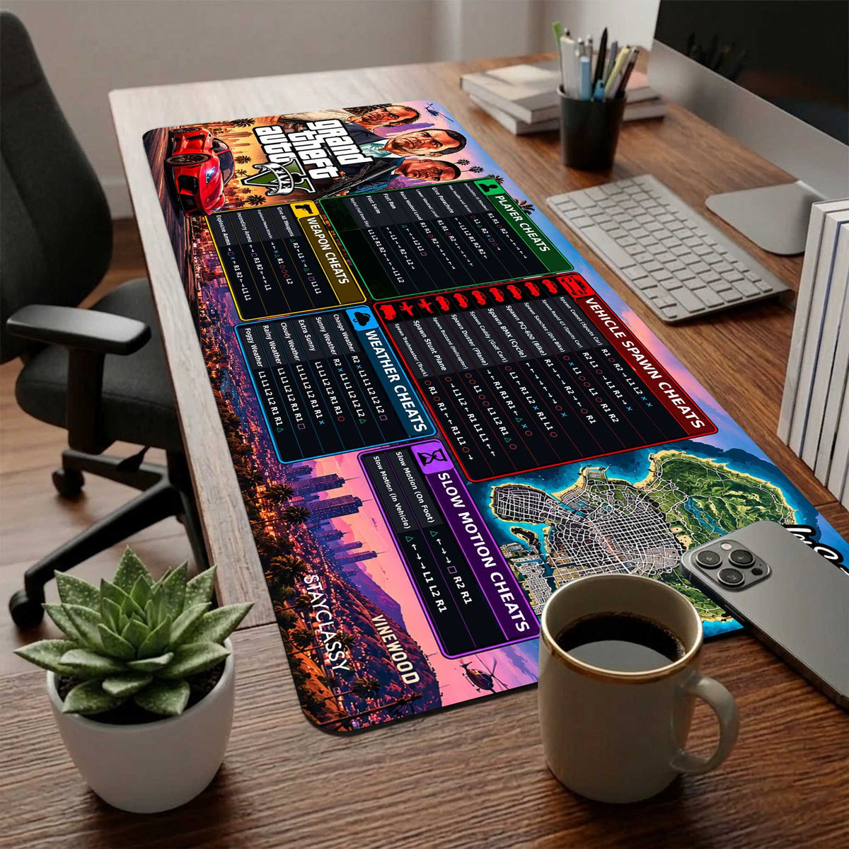 GTA V Cheat Master Desk Mat