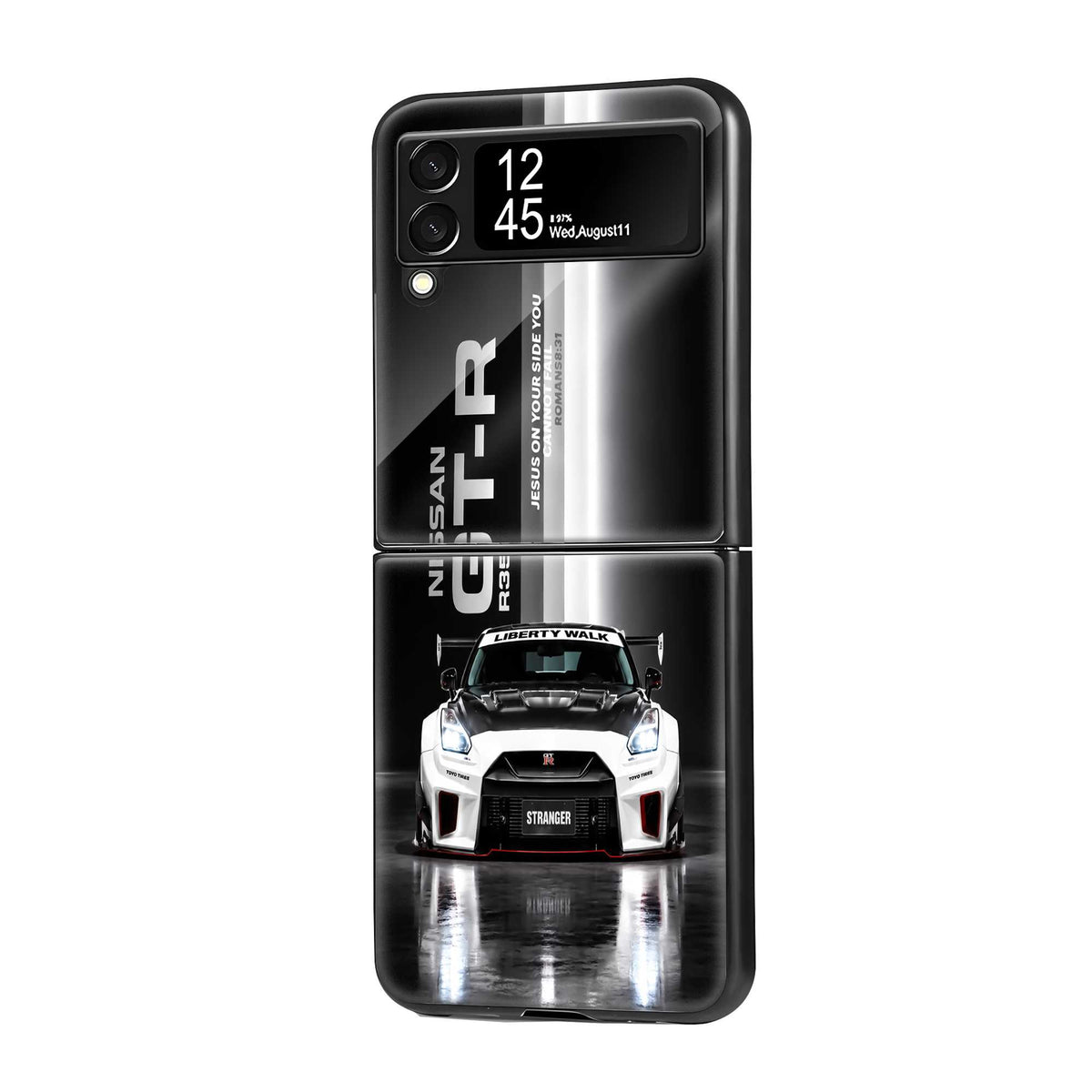 GTR Midnight Edition Samsung Z Flip Glass Case