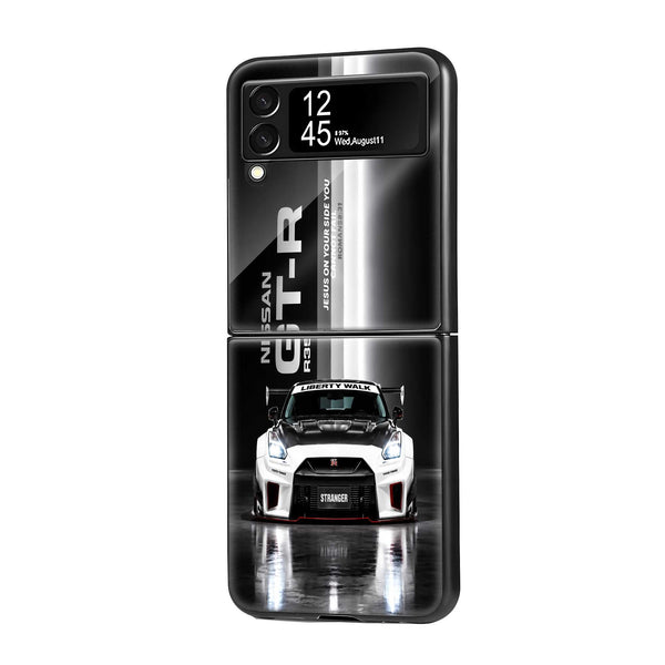 GTR Midnight Edition Samsung Z Flip Glass Case