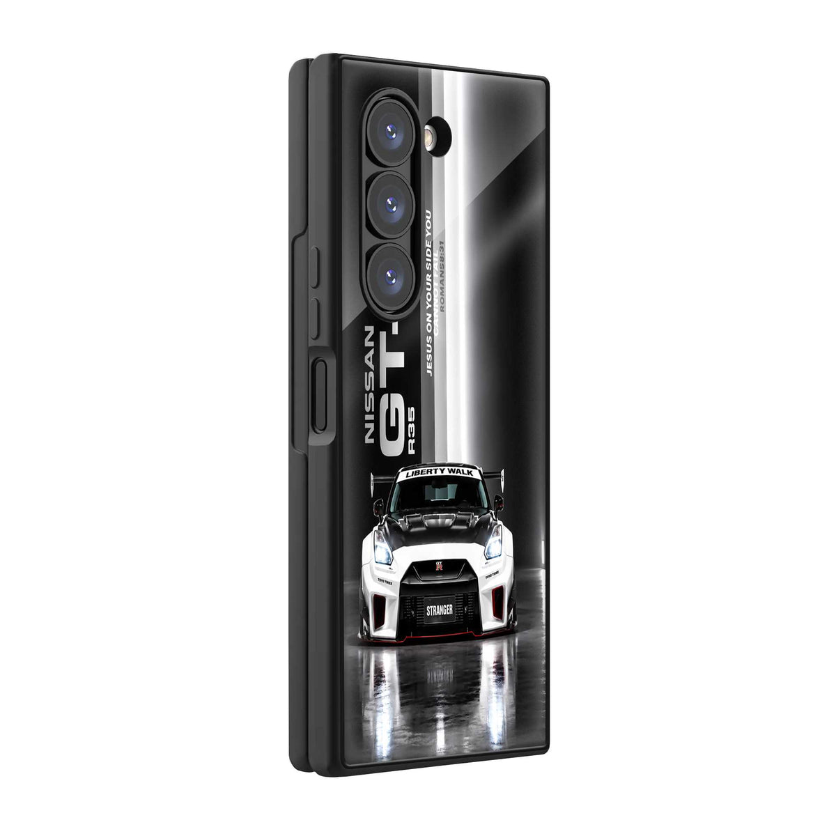 GTR Midnight Edition Samsung Z Fold Glass Case