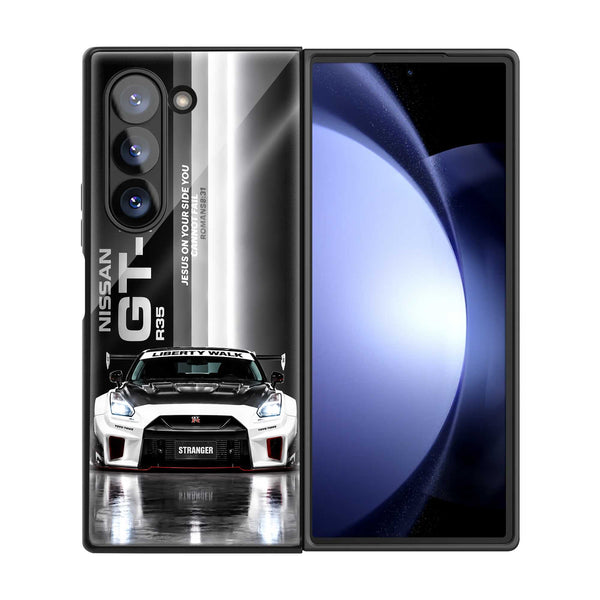 GTR Midnight Edition Samsung Z Fold Glass Case