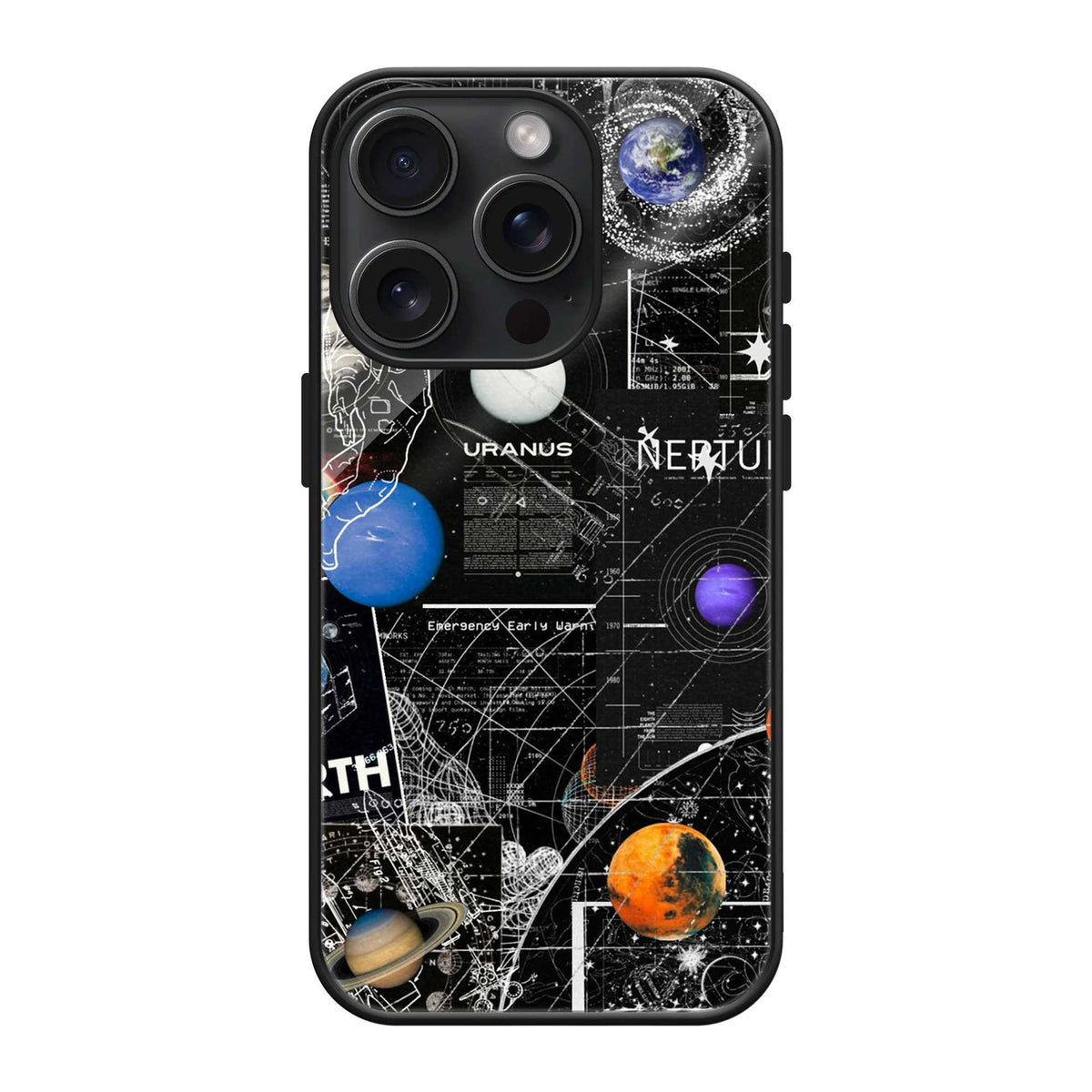 Galaxy Grid Glass Case