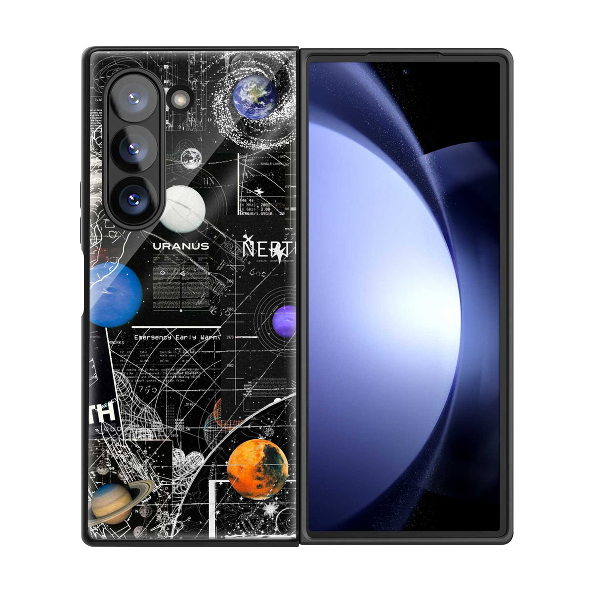 Galaxy Grid Samsung Z Fold Glass Case