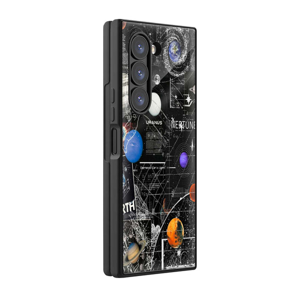 Galaxy Grid Samsung Z Fold Glass Case