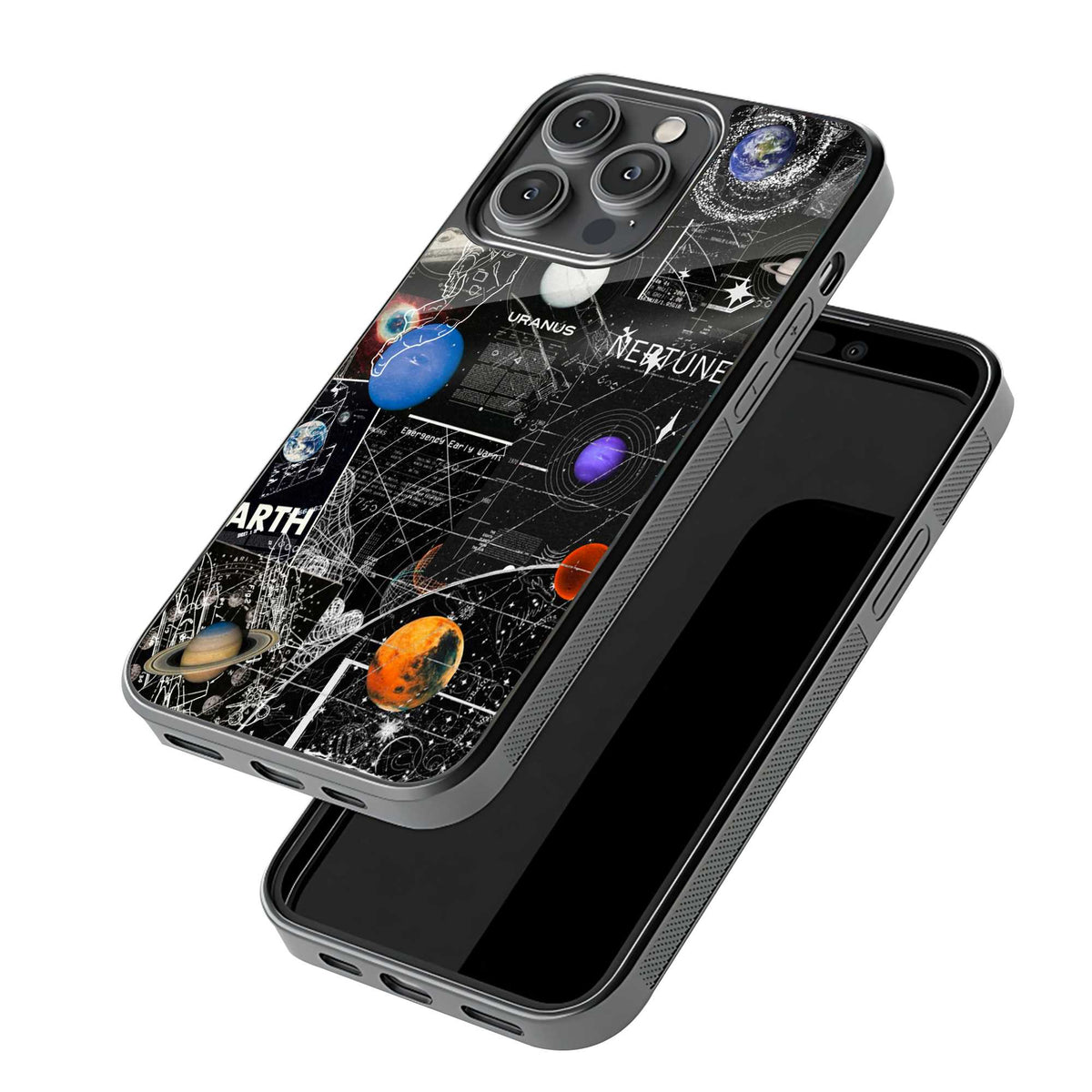 Galaxy Grid Glass Case