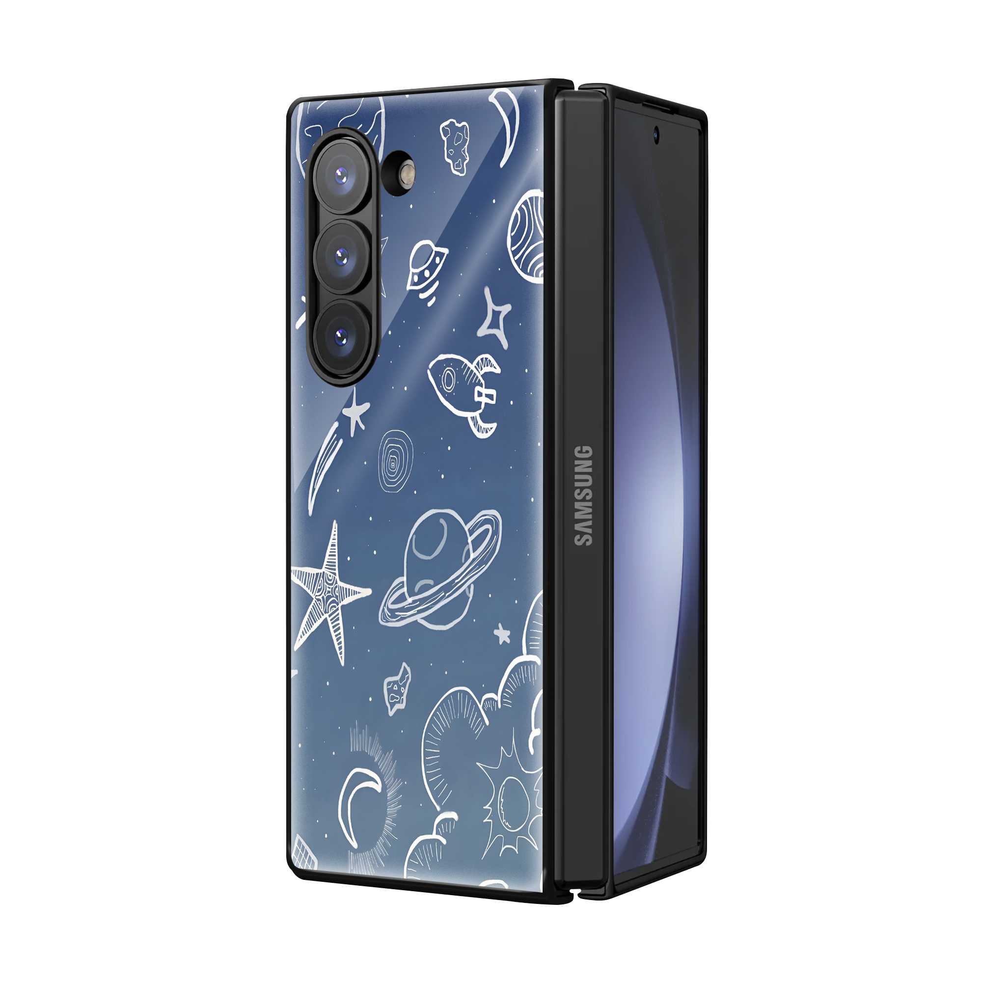 Galaxy Trails Samsung Z Fold Glass Case