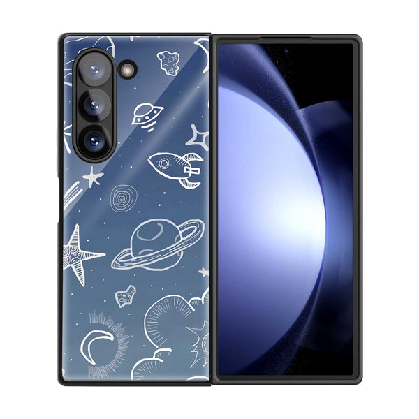Galaxy Trails Samsung Z Fold Glass Case