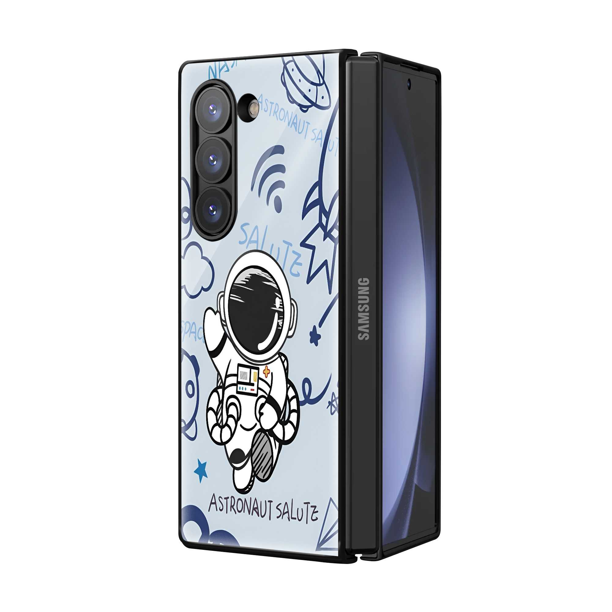 Galaxy Wave Samsung Z Fold Glass Case