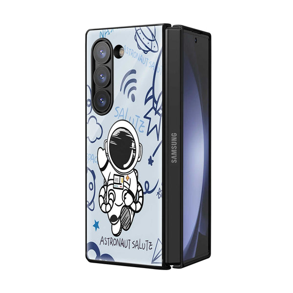 Galaxy Wave Samsung Z Fold Glass Case