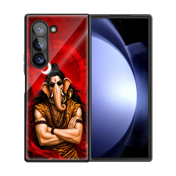 Ganesha Swag Samsung Z Fold Glass Case