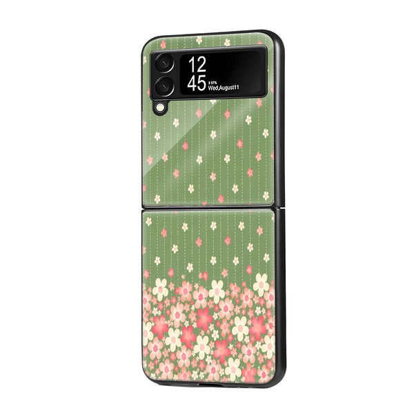 Garden Dots Samsung Z Flip Glass Case