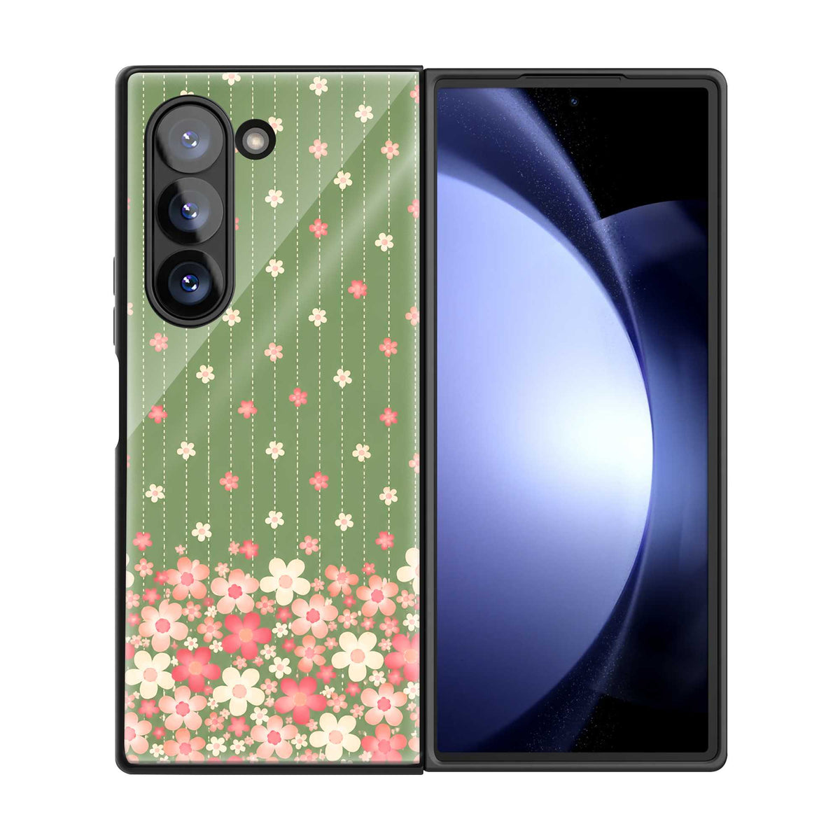 Garden Dots Samsung Z Fold Glass Case