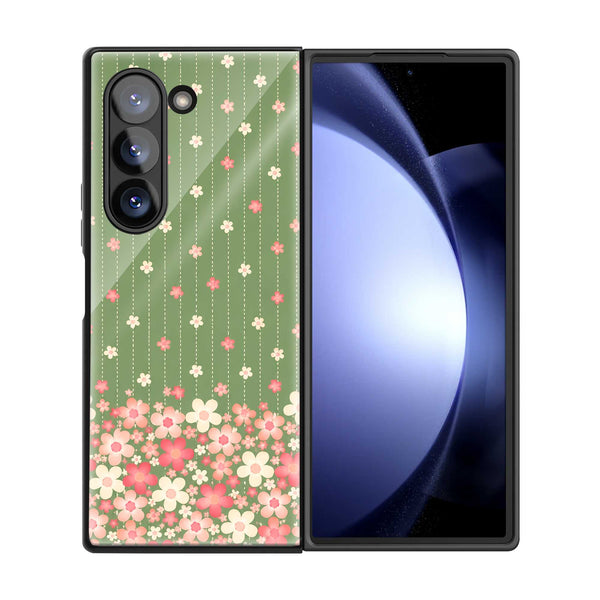 Garden Dots Samsung Z Fold Glass Case