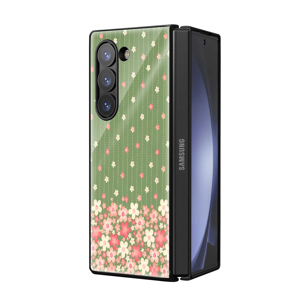 Garden Dots Samsung Z Fold Glass Case