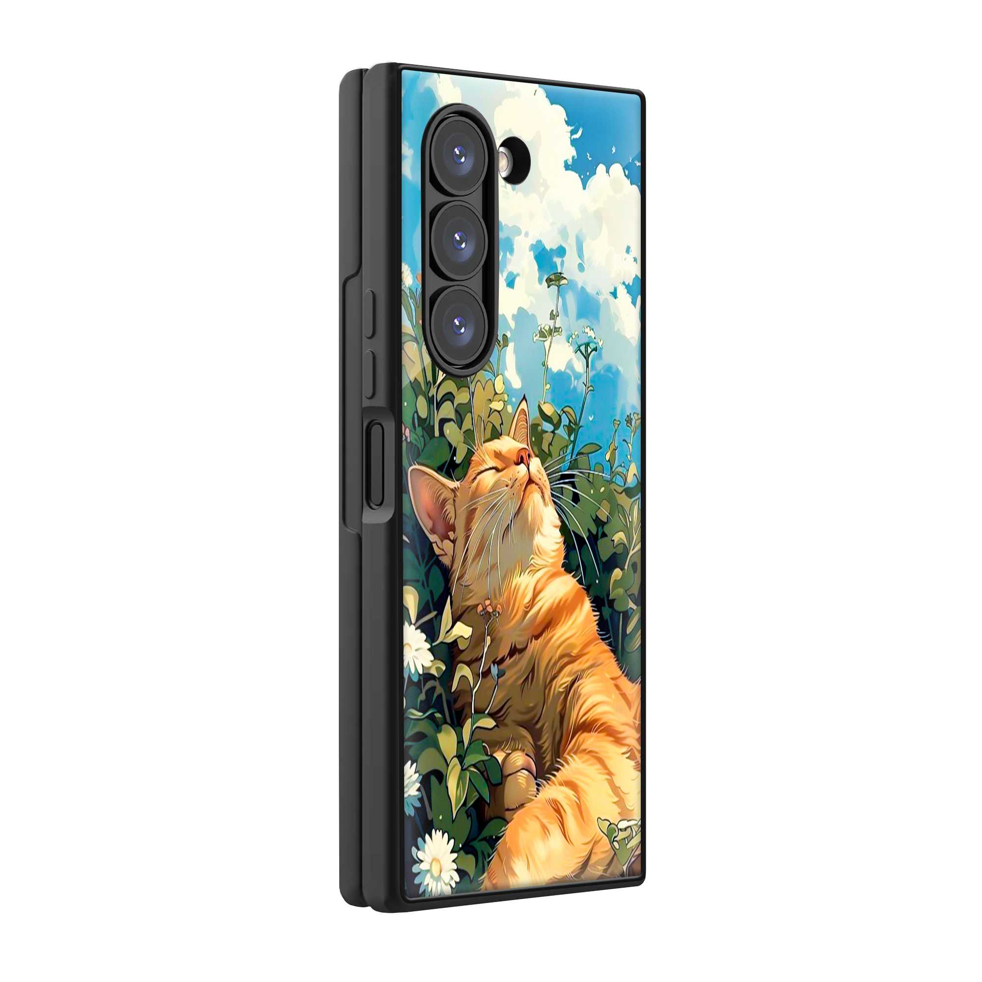 Garfield Sleeping Samsung Z Fold Glass Case