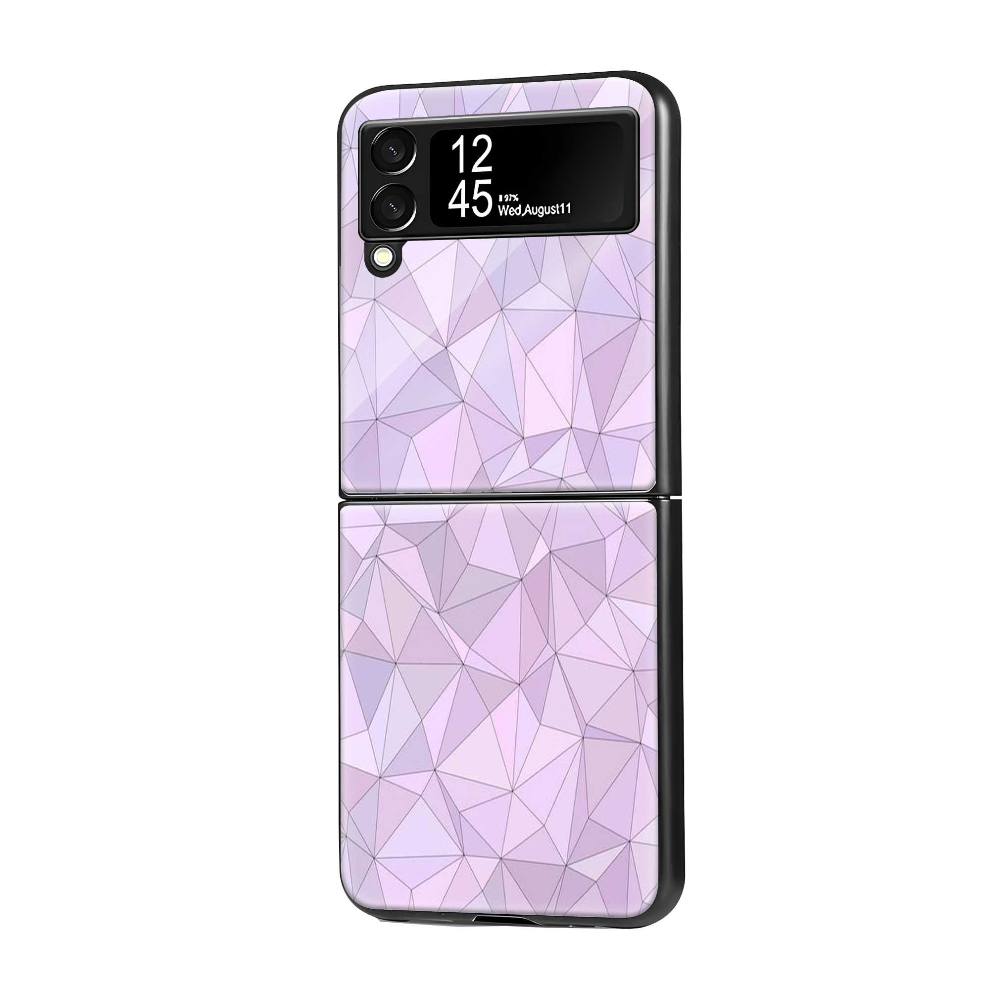 Geometric Glow Samsung Z Flip Glass Case