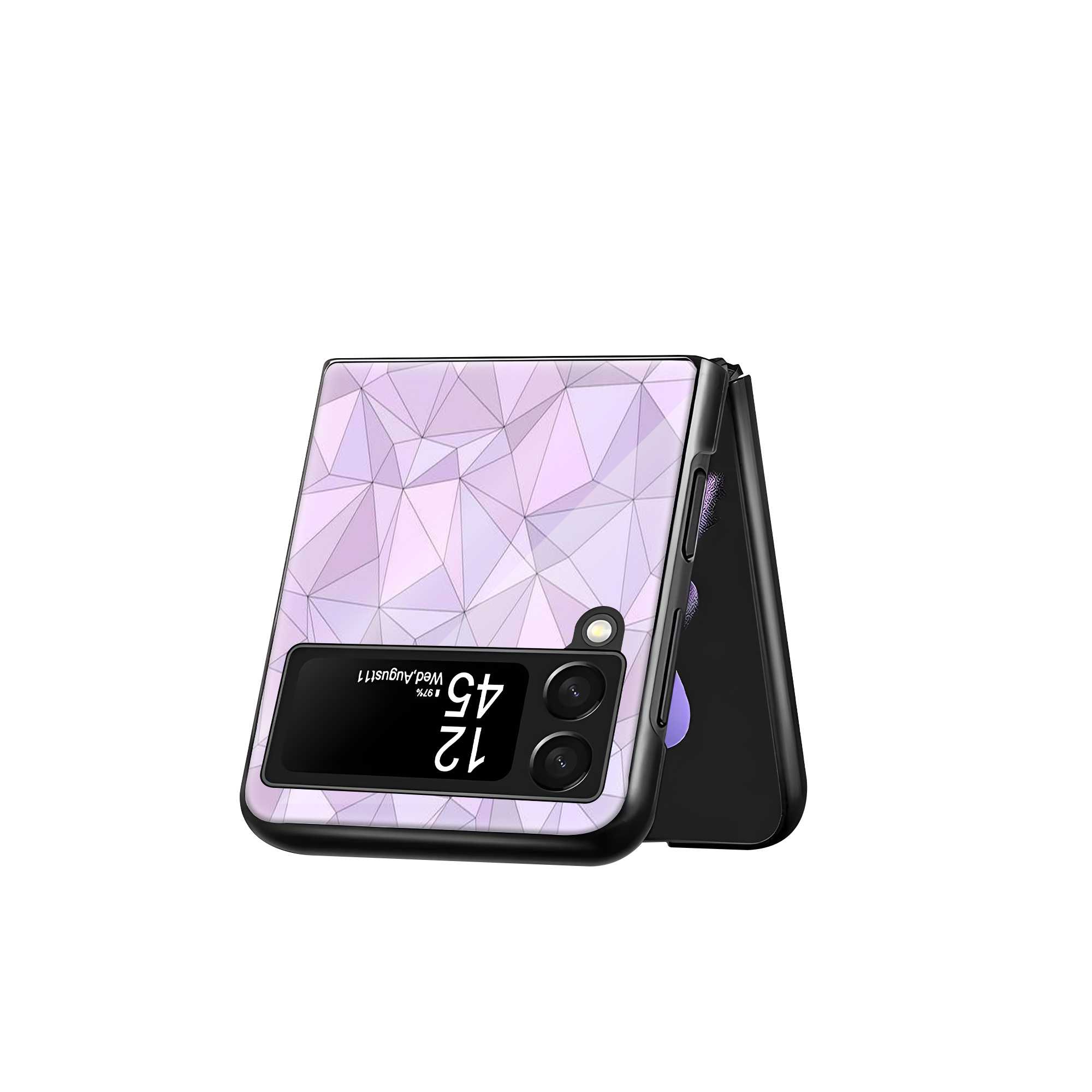 Geometric Glow Samsung Z Flip Glass Case