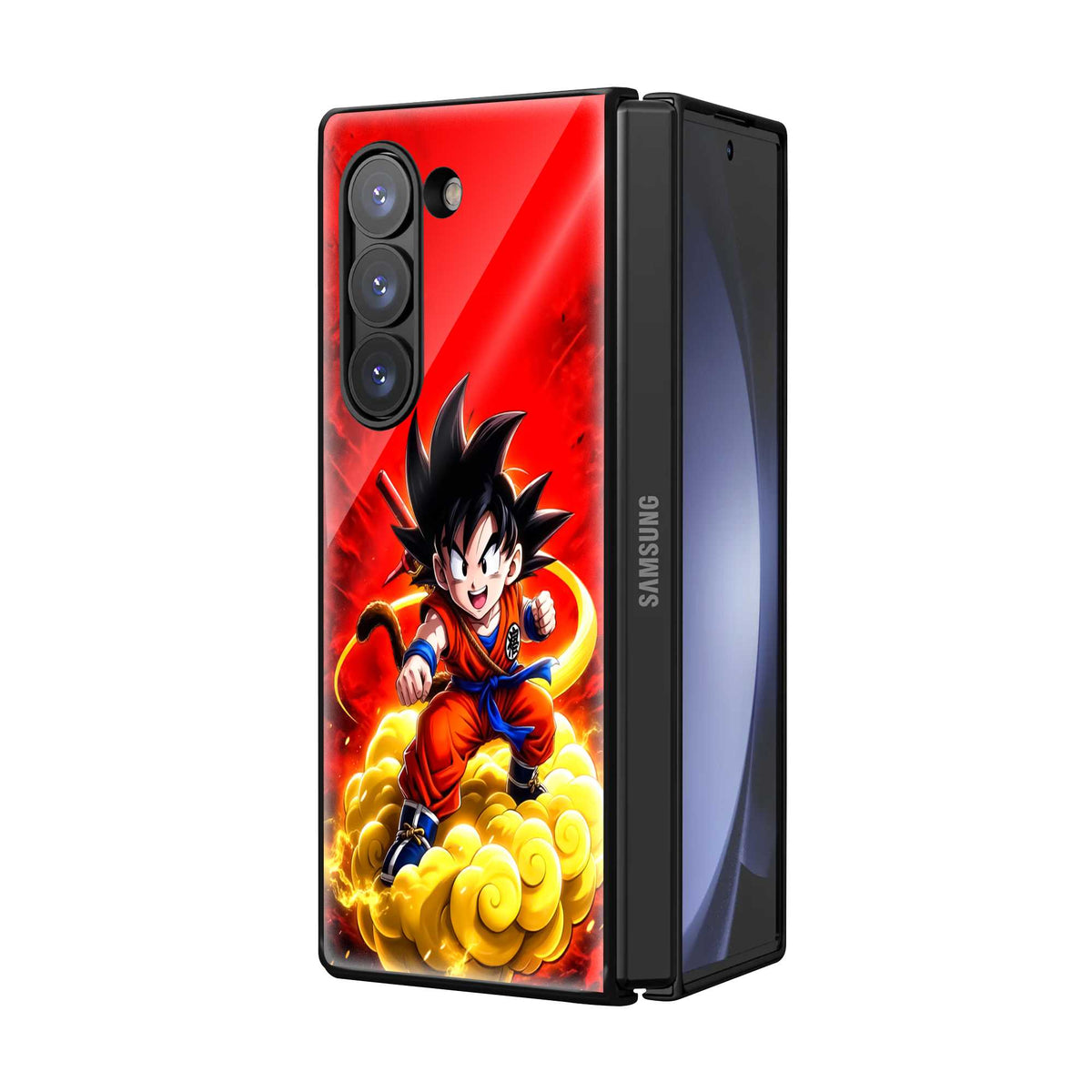 Goku Fire Dragon Samsung Z Fold Glass Case