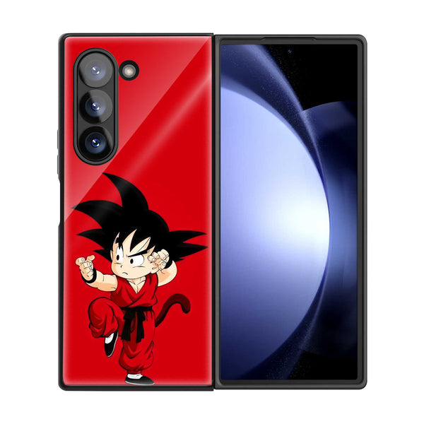 Goku Red Edition Samsung Z Fold Glass Case