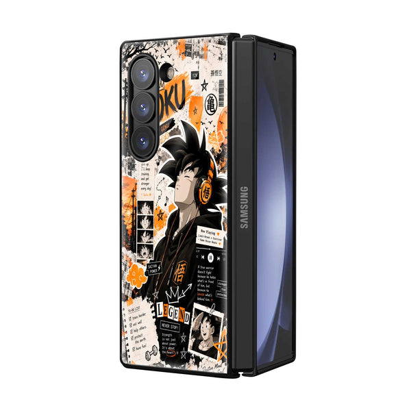 Goku Saiyan Beats Samsung Z Fold Glass Case