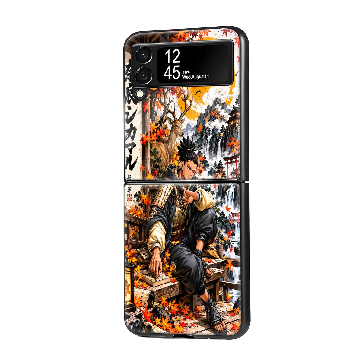 Golden Moon Samurai Samsung Z Flip Glass Case